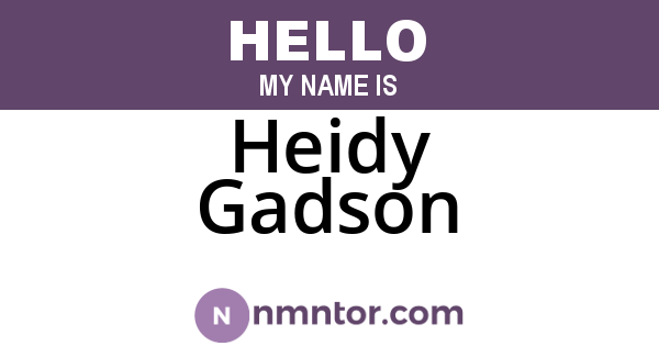 Heidy Gadson