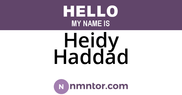 Heidy Haddad