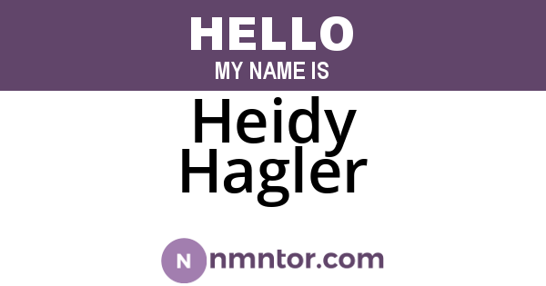 Heidy Hagler