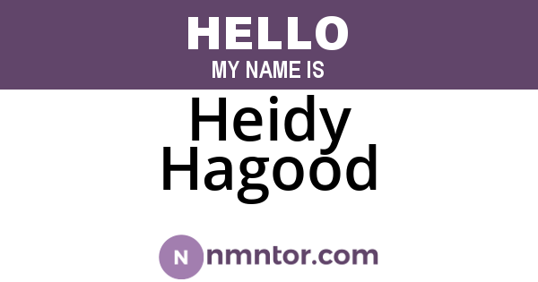 Heidy Hagood