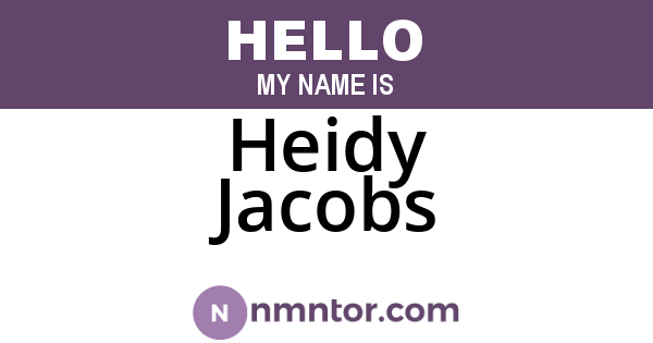 Heidy Jacobs
