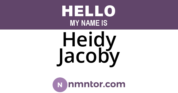 Heidy Jacoby