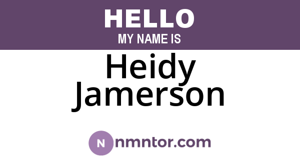 Heidy Jamerson