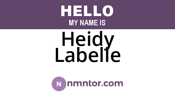 Heidy Labelle
