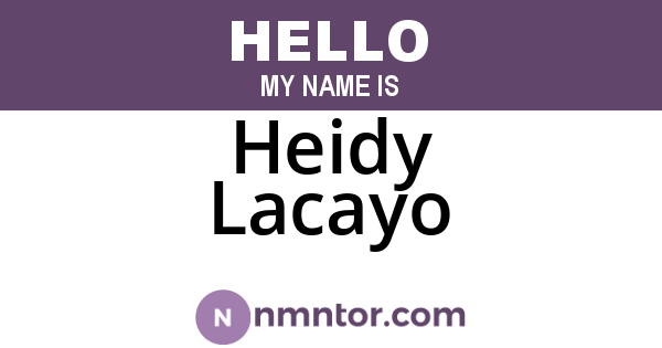 Heidy Lacayo