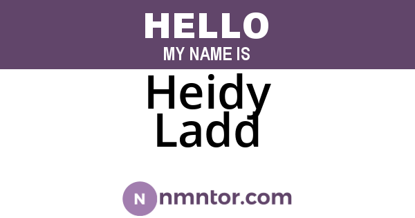 Heidy Ladd