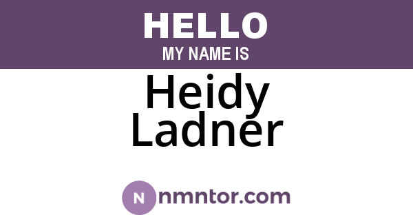 Heidy Ladner