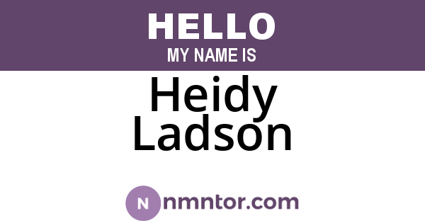 Heidy Ladson