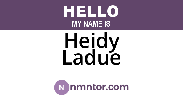Heidy Ladue