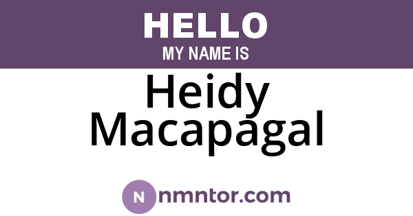 Heidy Macapagal