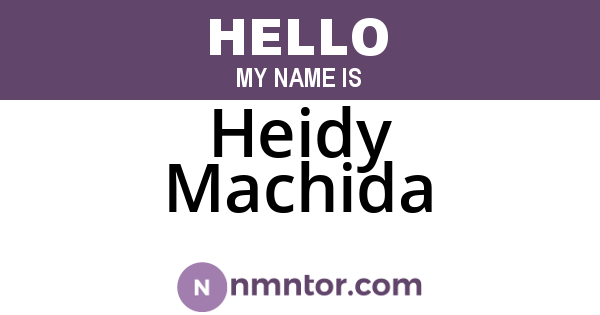 Heidy Machida