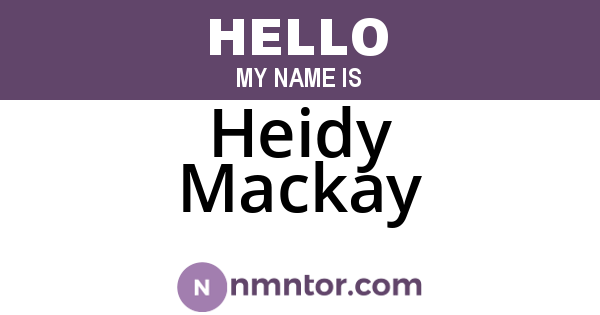 Heidy Mackay