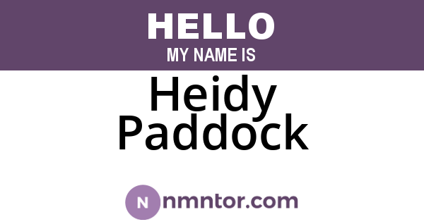 Heidy Paddock