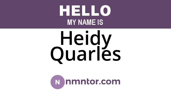 Heidy Quarles