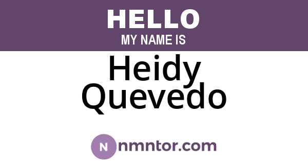 Heidy Quevedo