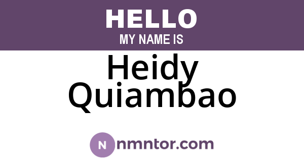 Heidy Quiambao