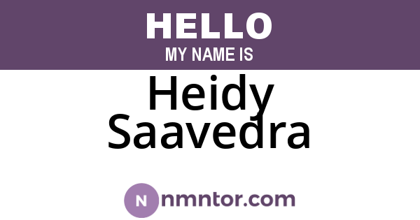 Heidy Saavedra