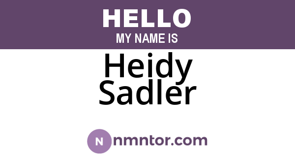 Heidy Sadler