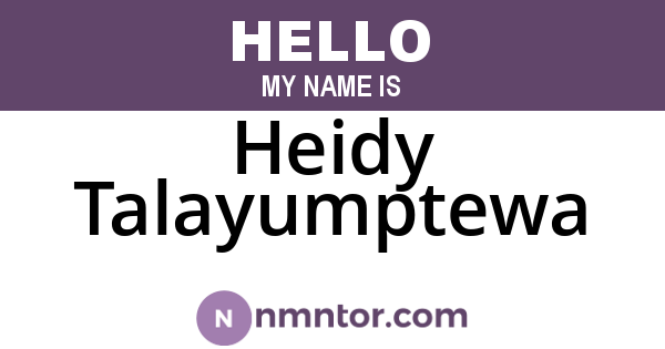 Heidy Talayumptewa