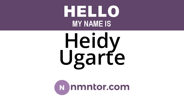 Heidy Ugarte