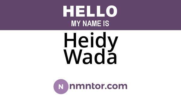 Heidy Wada