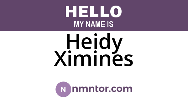 Heidy Ximines