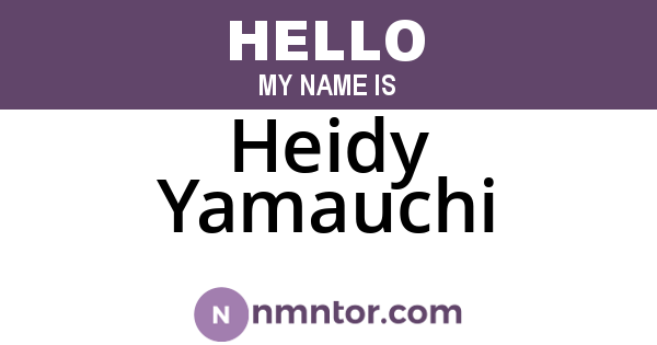 Heidy Yamauchi