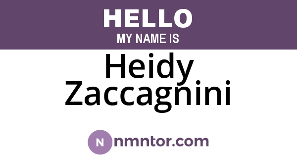 Heidy Zaccagnini