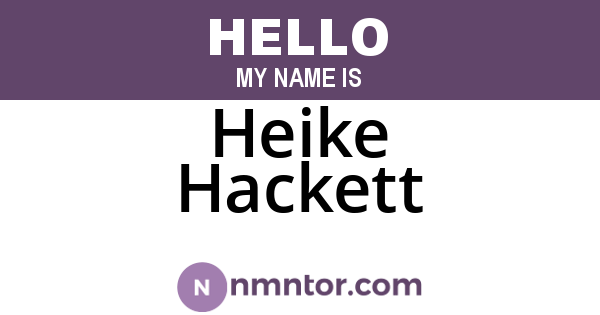 Heike Hackett