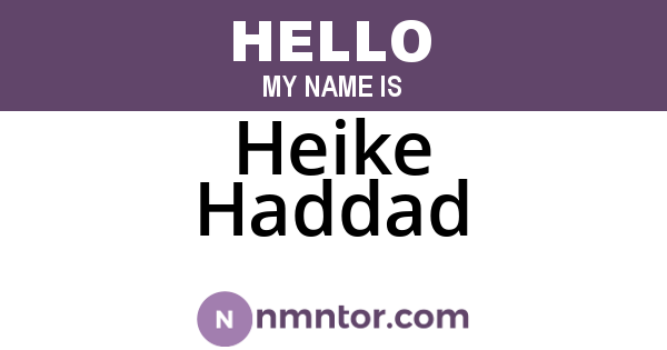 Heike Haddad