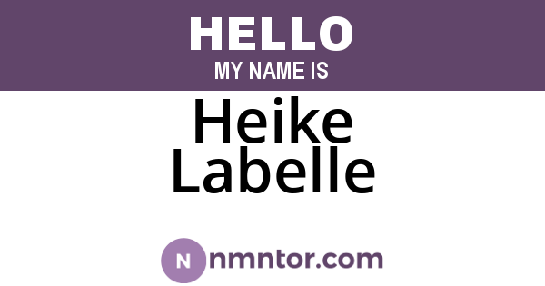 Heike Labelle