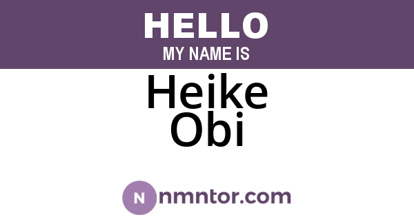 Heike Obi