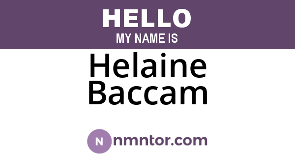 Helaine Baccam