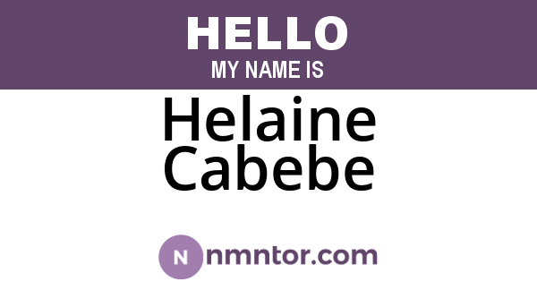 Helaine Cabebe