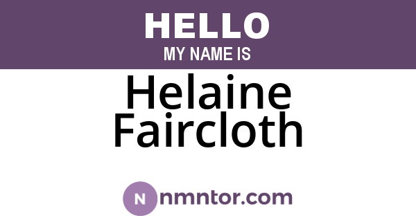 Helaine Faircloth