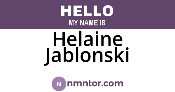 Helaine Jablonski