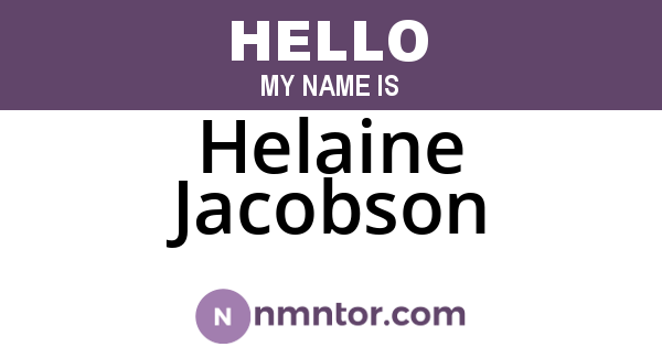 Helaine Jacobson