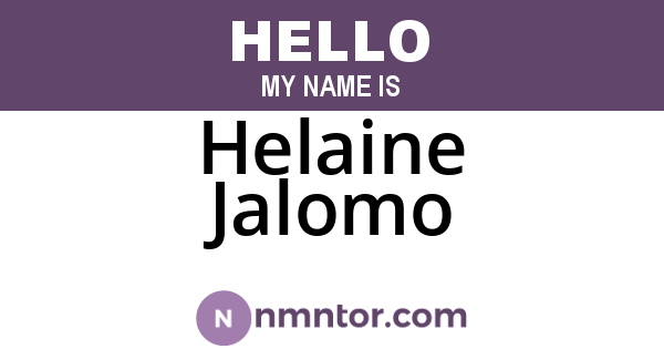 Helaine Jalomo