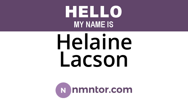 Helaine Lacson