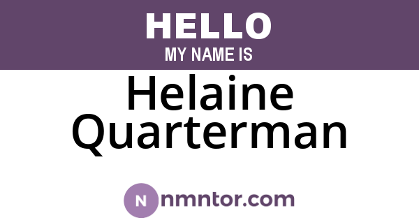 Helaine Quarterman