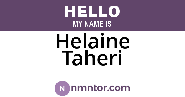 Helaine Taheri