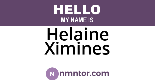 Helaine Ximines