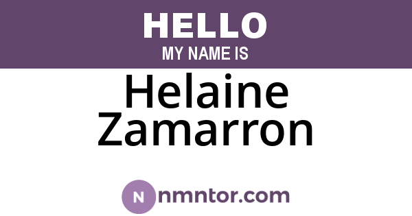 Helaine Zamarron