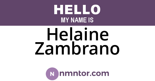 Helaine Zambrano