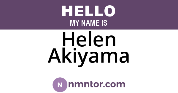 Helen Akiyama