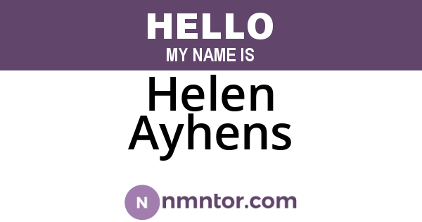 Helen Ayhens