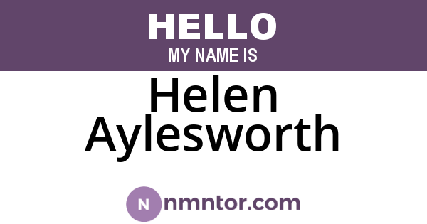 Helen Aylesworth