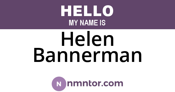 Helen Bannerman