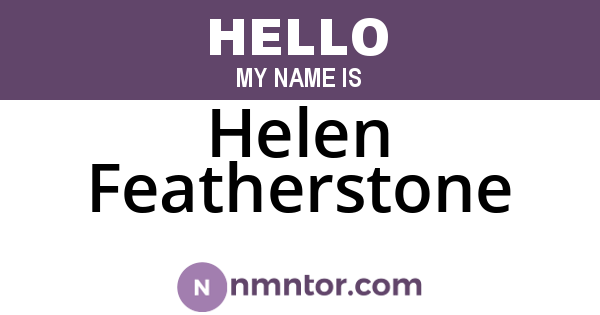 Helen Featherstone