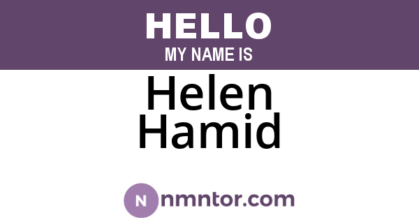 Helen Hamid